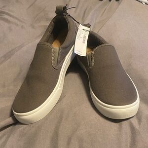 Maurice’s olive green shoes